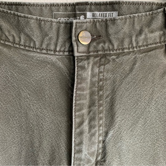 Carhartt Mens Relaxed Fit Utility Work Canvas Pants in Desert - Picture 3 of 12